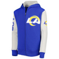 LOS ANGELES RAMS YOUTH POSTER BOARD FULL -ZIP HOODED SWEATSHIRT