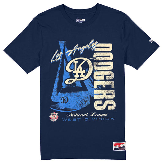 LOS ANGLES DODGERS MEN'S THROWBACK  HAT FLASH T-SHIRT - CITY CONNECT