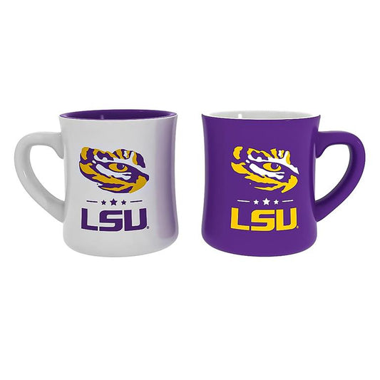 LSU TIGERS 10OZ CERAMIC CUP 2-PIECE SET 