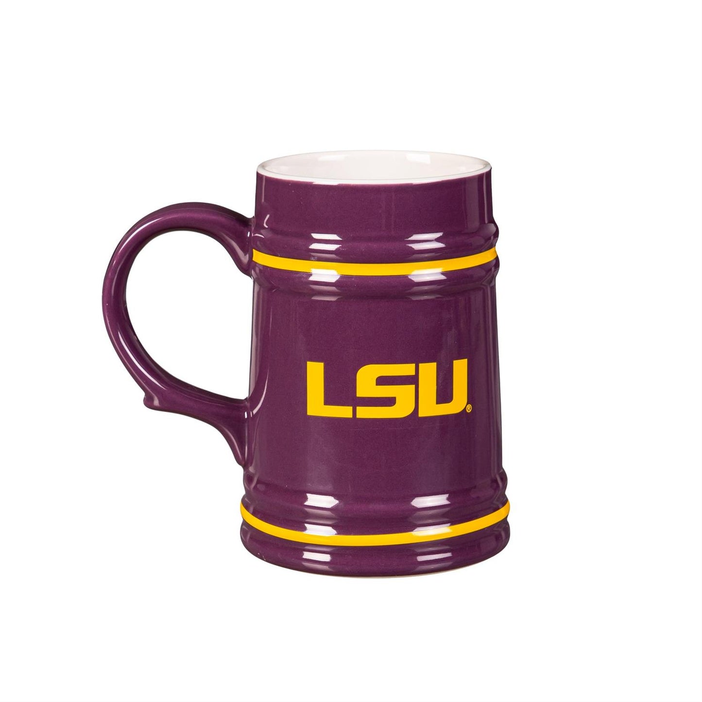 LSU TIGERS 24OZ CERAMIC STEIN CUP WITH GIFT BOX