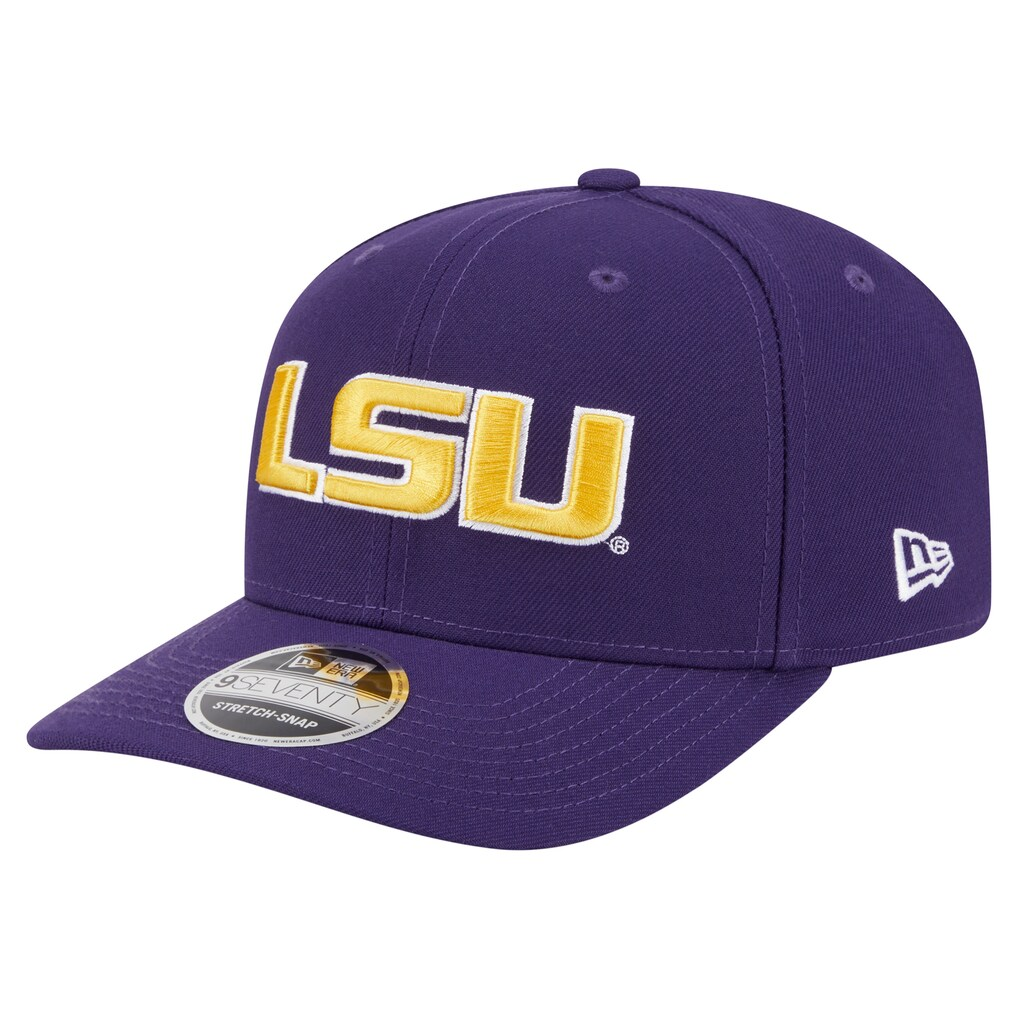 LSU TIGERS TEAM COLLECTIVE 9SEVENTY STRETCH-SNAP ADJUSTABLE HAT - PURPLE