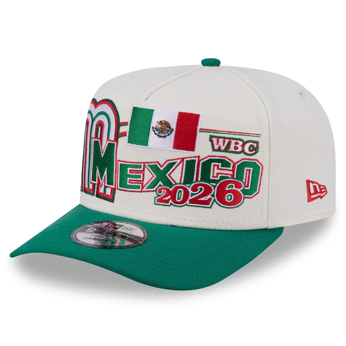 MEXICO NEW ERA CLASSIC 9FIFTY A-FRAME SNAPBACK HAT - CHROME WHITE/GREEN