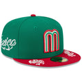 MEXICO NEW ERA WORDMARK 59FIFTY FITTED HAT - GREEN/RED