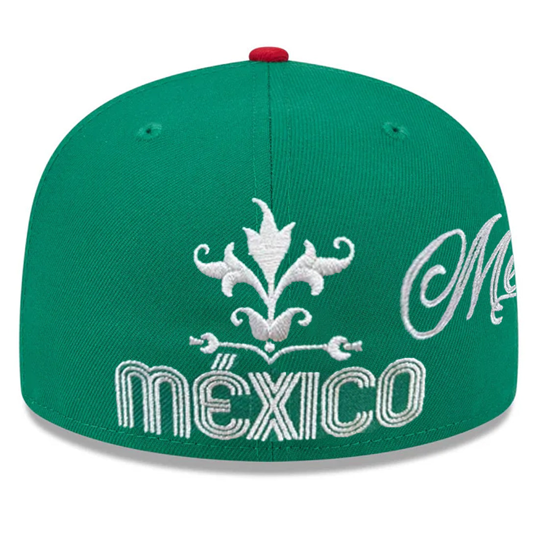 MEXICO NEW ERA WORDMARK 59FIFTY FITTED HAT - GREEN/RED