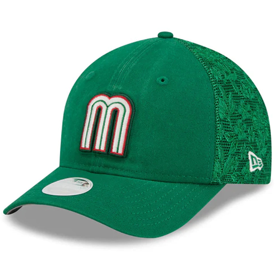 MEXICO WBC WOMEN'S FLORAL MESH 9FORTY M-CROWN TRUCKER HAT - GREEN