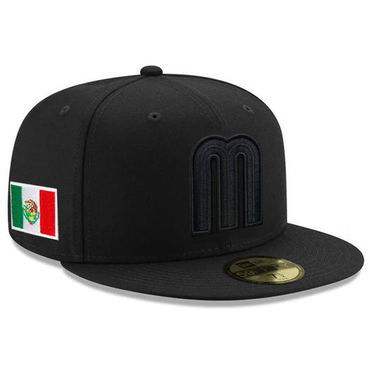 MEXICO WORLD BASEBALL CLASSIC CUSTOM 59FIFTY FITTED HAT - BLACK/BLACK