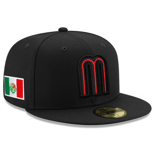 MEXICO WORLD BASEBALL CLASSIC CUSTOM 59FIFTY FITTED HAT - BLACK/SCARLET RED