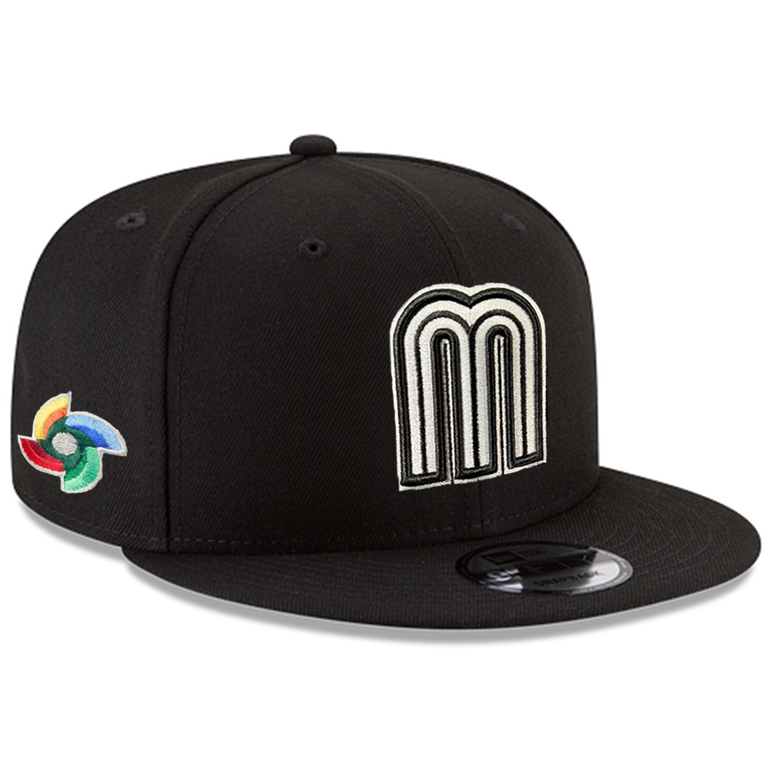 MEXICO WORLD BASEBALL CLASSIC CUSTOM 9FIFTY SNAPBACK HAT - BLACK/WHITE