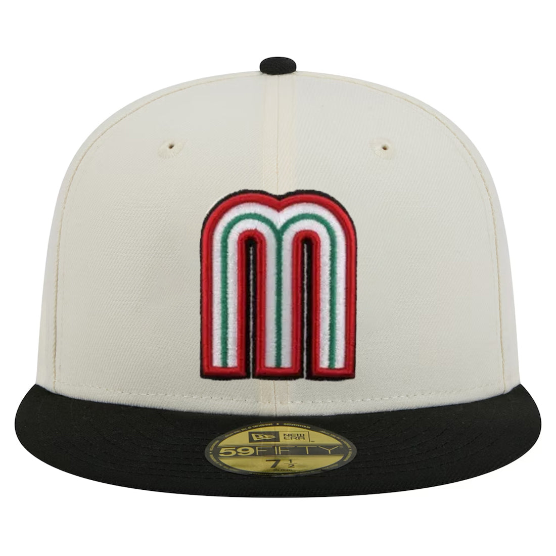 MEXICO WORLD BASEBALL CLASSIC TWO TONE  CUSTOM 59FIFTY FITTED HAT - CHROME WHITE/BLACK