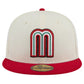 MEXICO WORLD BASEBALL CLASSIC TWO TONE  CUSTOM 59FIFTY FITTED HAT - CHROME WHITE/RED