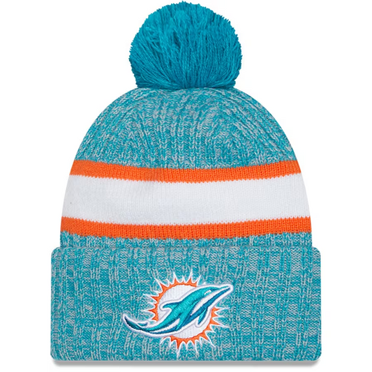 MIAMI DOLPHINS 2023 NFL SIDELINE CUFFED KNIT WITH POM