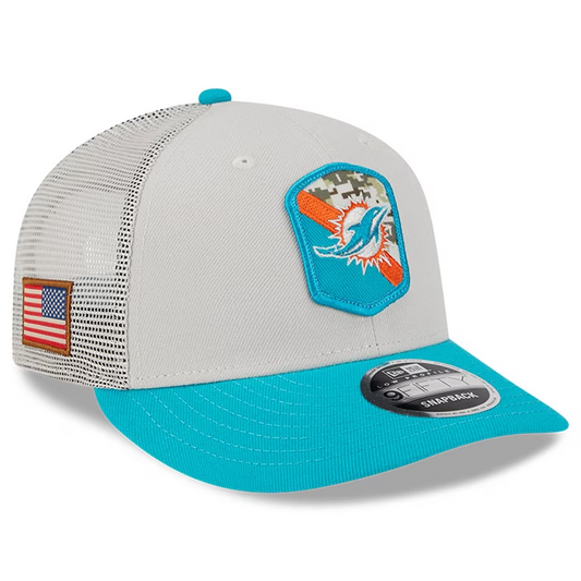 MIAMI DOLPHINS 2023 SALUTE TO SERVICE LOW PROFILE 9FIFTY SNAPBACK