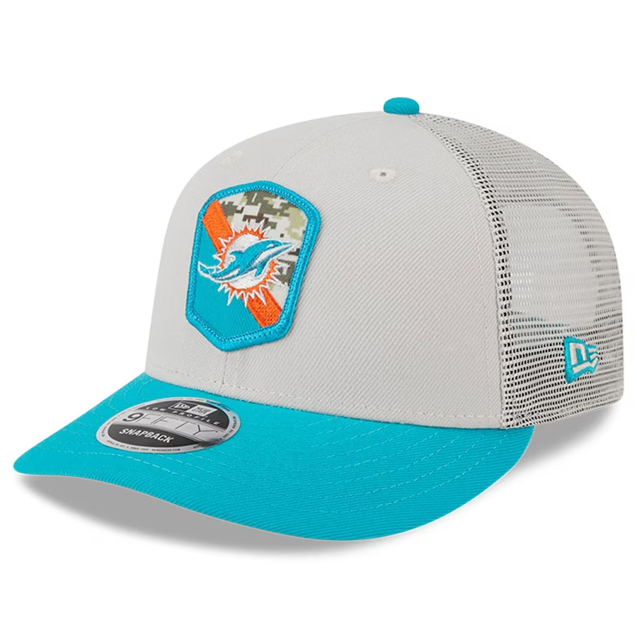 MIAMI DOLPHINS 2023 SALUTE TO SERVICE LOW PROFILE 9FIFTY SNAPBACK