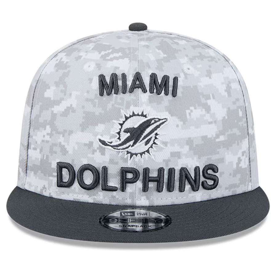 MIAMI DOLPHINS 2024 NFL SALUTE TO SERVICE 9FIFTY SNAPBACK HAT