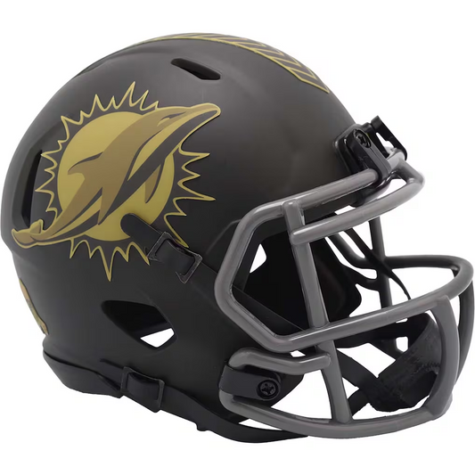 MIAMI DOLPHINS 2025 NFL SALUTE TO SERVICE RIDDELL SPEED MINI HELMET