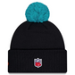 MIAMI DOLPHINS 2025 RIVALRY SIDELINE COLLECTION CUFFED KNIT WITH POM - PITCH BLUE