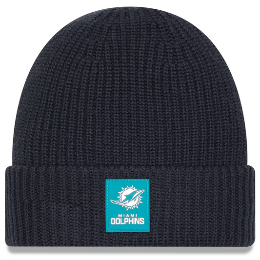 MIAMI DOLPHINS 2025 SIDELINE COLD WEATHER CUFFED KNIT - CHARCOAL