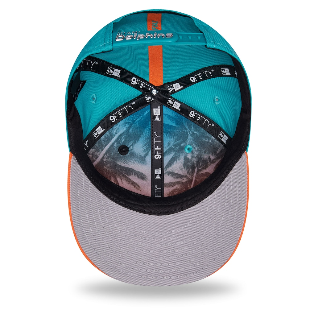 MIAMI DOLPHINS 2026 NFL DRAFT 9FIFTY SNAPBACK HAT - AQUA/ORANGE