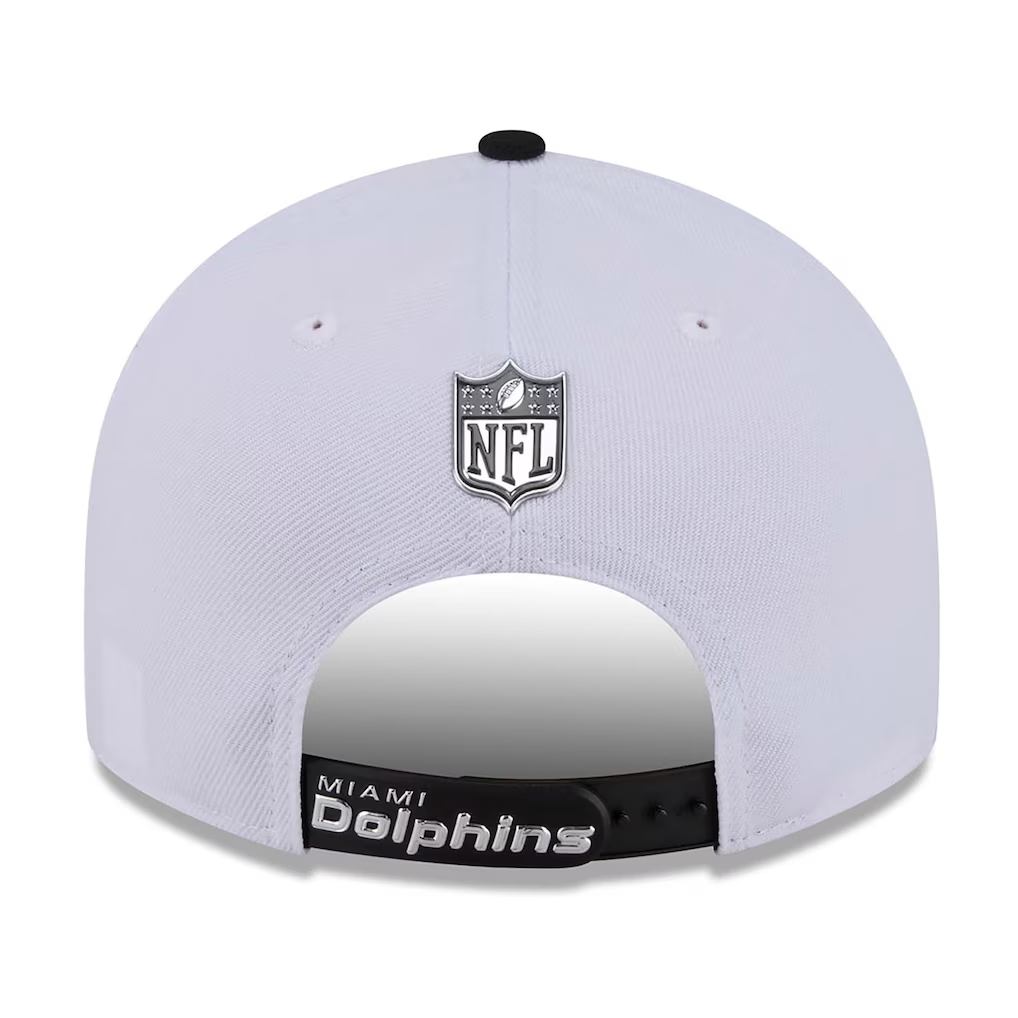 MIAMI DOLPHINS 2026 NFL DRAFT 9FIFTY SNAPBACK HAT - WHITE/BLACK