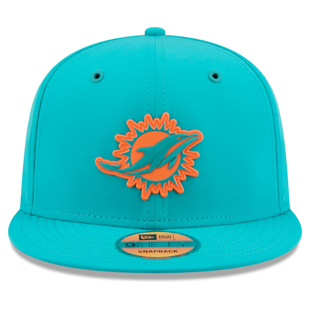 MIAMI DOLPHINS 2026 NFL SIDELINE 9FIFTY SNAPBACK HAT - AQUA
