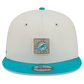MIAMI DOLPHINS 2026 NFL TRAINING CAMP 9FIFTY SNAPBACK HAT - CHROME WHITE/AQUA