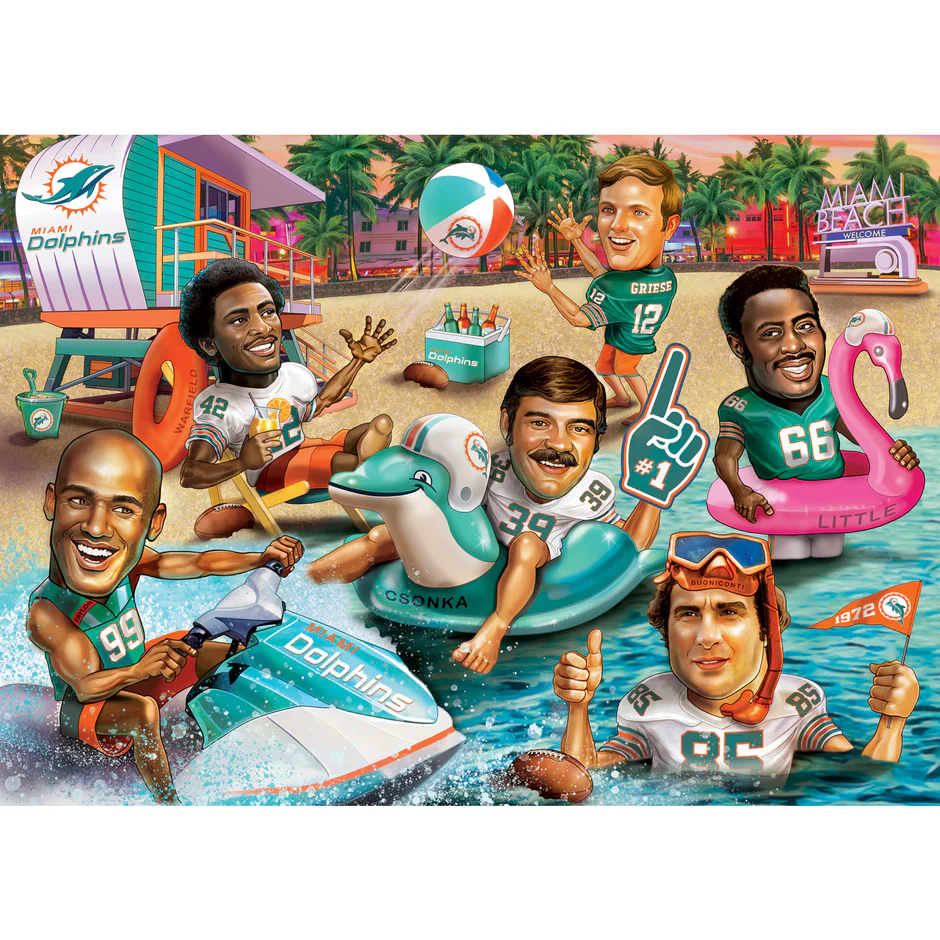 MIAMI DOLPHINS ALL TIME GREATS 500 PIECE JIGSAW PUZZLE