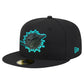MIAMI DOLPHINS COLOR POP 59FIFTY FITTED HAT - BLACK