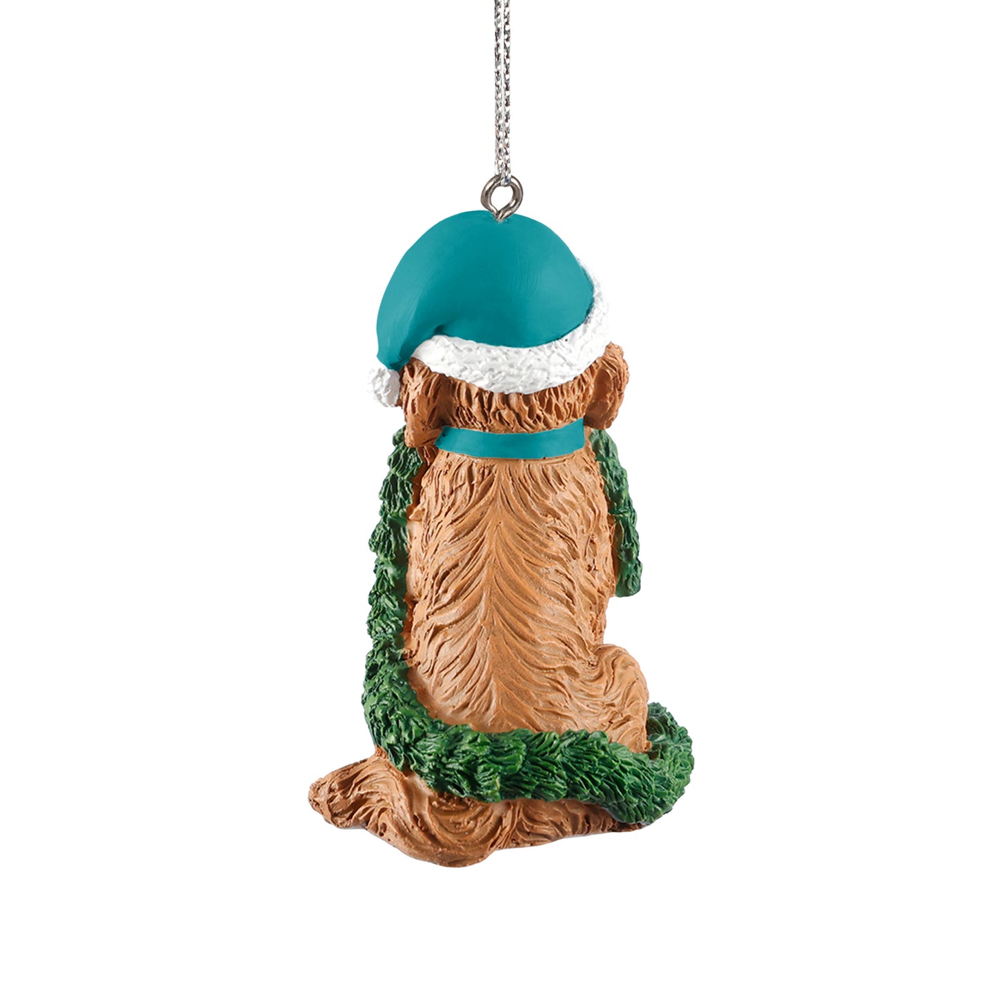 MIAMI DOLPHINS DOG WITH GARLAND ORNAMENT