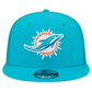 MIAMI DOLPHINS EVERGREEN TRUCKER 9FIFTY SNAPBACK - AQUA
