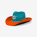 MIAMI DOLPHINS FOCO TWO TONE COWBOY HAT - AQUA/ORANGE