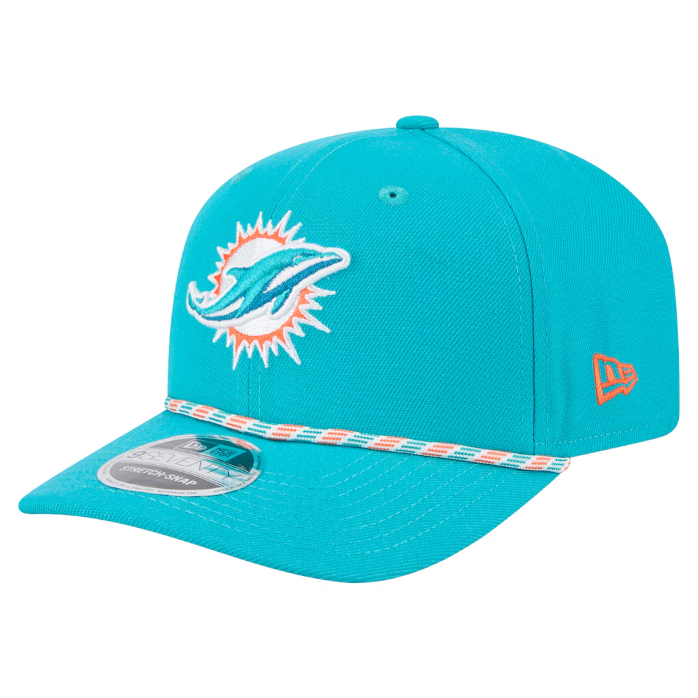 MIAMI DOLPHINS GAMEDAY MULTI ROPE 9SEVENTY STRETCH-SNAP HAT - AQUA