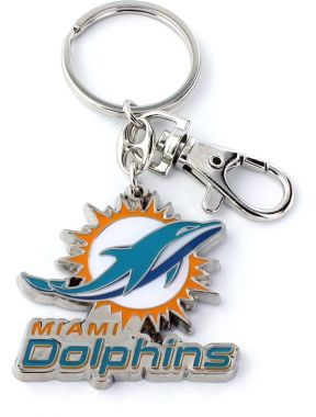 MIAMI DOLPHINS LOGO HEAVYWEIGHT KEYCHAIN