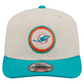MIAMI DOLPHINS LOYAL CORDUROY 9SEVENTY STRETCH-SNAP ADJUSTABLE HAT - CHROME WHITE/AQUA
