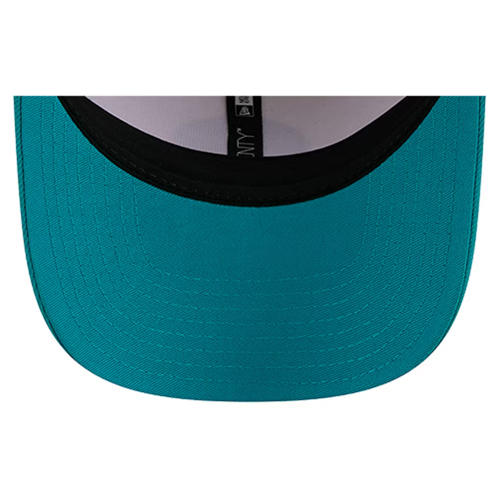 MIAMI DOLPHINS LOYAL CORDUROY 9SEVENTY STRETCH-SNAP ADJUSTABLE HAT - CHROME WHITE/AQUA