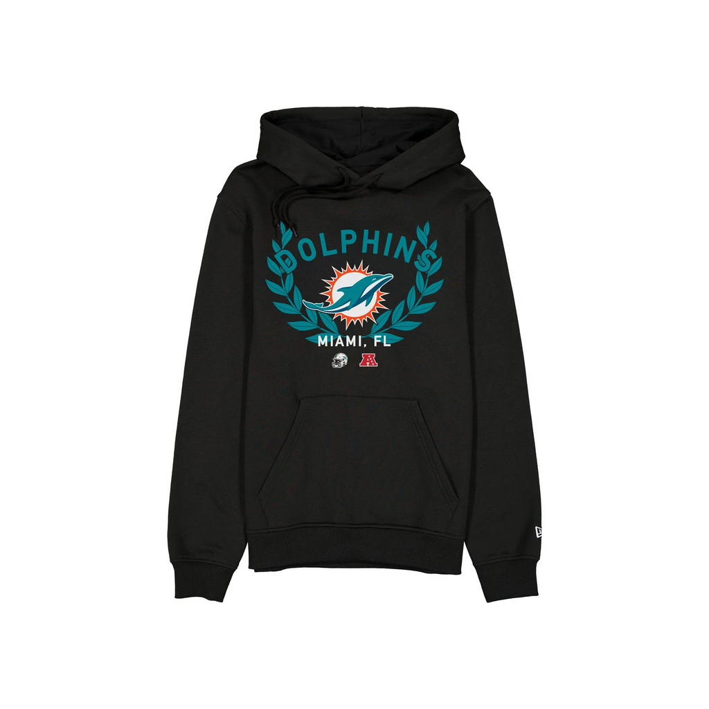 MIAMI DOLPHINS MEN'S 2025 NFL DRAFT PULLOVER HOODED SWEATSHIRT - BLACK