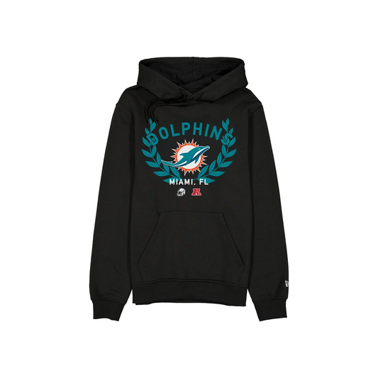 MIAMI DOLPHINS MEN'S 2025 NFL DRAFT PULLOVER HOODED SWEATSHIRT - BLACK