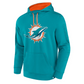 MIAMI DOLPHINS MEN'S DEFENDER EVO PULLOVER HOODED SWEATSHIRT