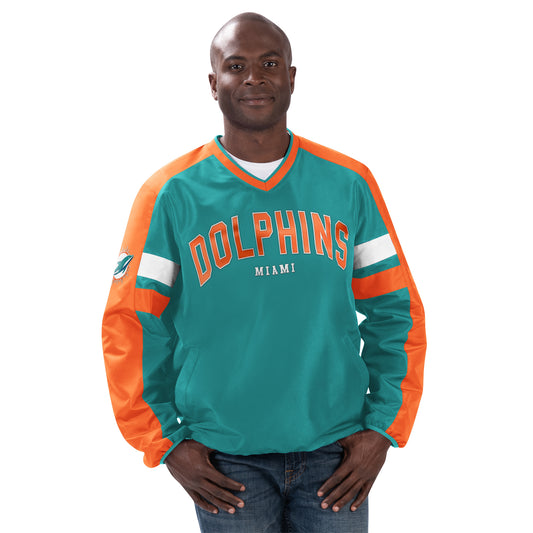 MIAMI DOLPHINS MEN'S DRAFT PICK PULLOVER JACKET