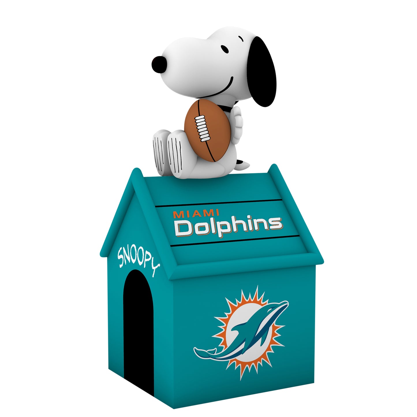 MIAMI DOLPHINS NFL INFLATABLE PEANUTS 5' SNOOPY DOG HOUSE