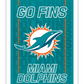 MIAMI DOLPHINS RECTANGLE NEOLITE LED WALL DECOR