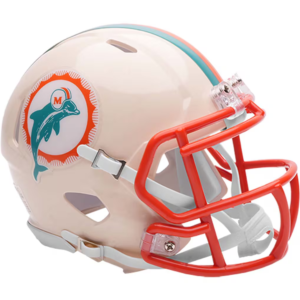 MIAMI DOLPHINS RETRO COLLECTION RIDDELL SPEED MINI HELMET