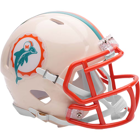 MIAMI DOLPHINS RETRO COLLECTION RIDDELL SPEED MINI HELMET