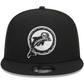 MIAMI DOLPHINS RETRO EVERGREEN TRUCKER 9FIFTY SNAPBACK HAT - BLACK/WHITE
