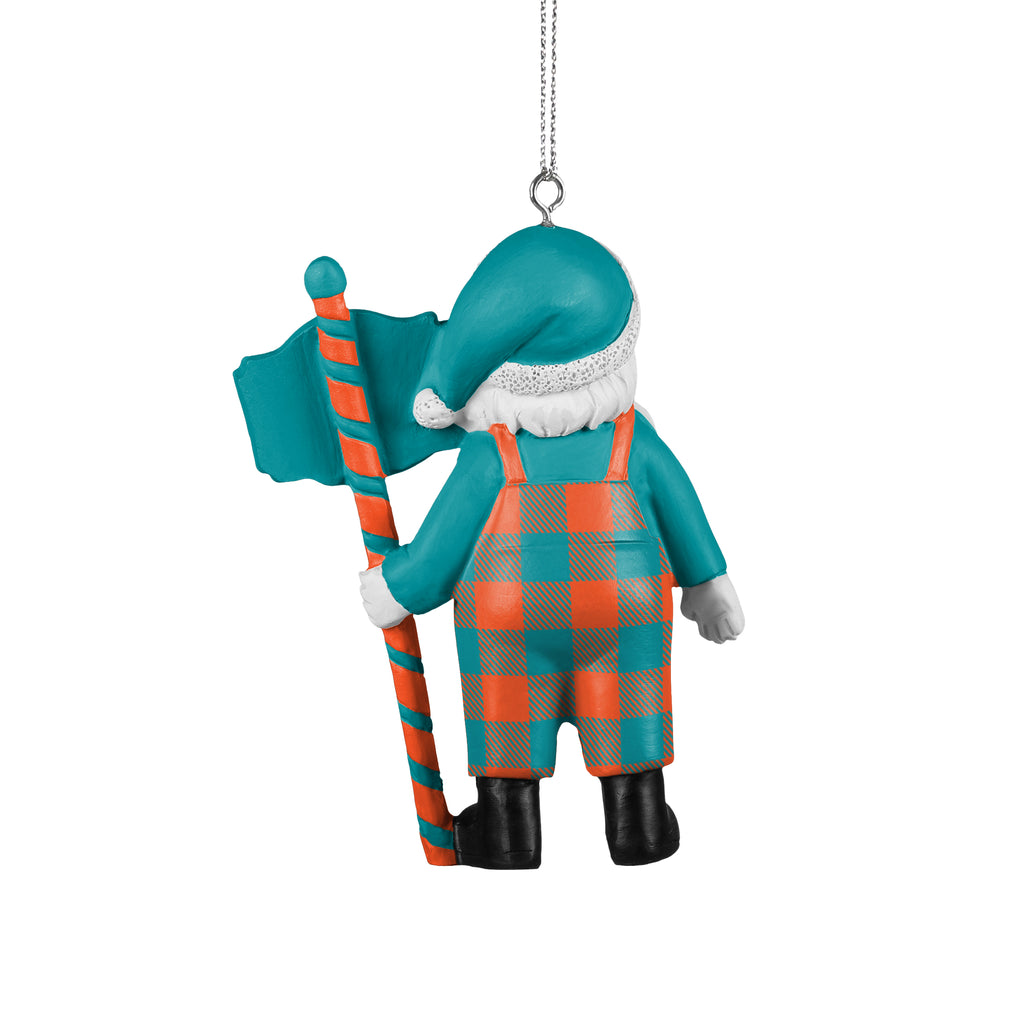 MIAMI DOLPHINS SANTA OVERALLS ORNAMENT