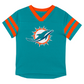 MIAMI DOLPHINS TODDLER OUTERSTUFF RED ZONE T-SHIRT & PANT SET - AQUA/ORANGE