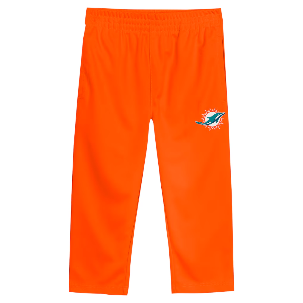 MIAMI DOLPHINS TODDLER OUTERSTUFF RED ZONE T-SHIRT & PANT SET - AQUA/ORANGE