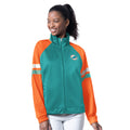 MIAMI DOLPHINS WOMEN'S G-III 4HER BY CARL BANKS FAN BLING TRACK JACKET