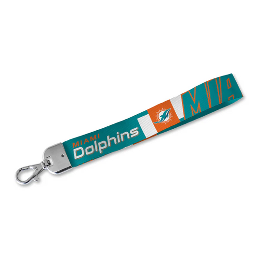 MIAMI DOLPHINS WRISTLET LANYARD KEYCHAIN