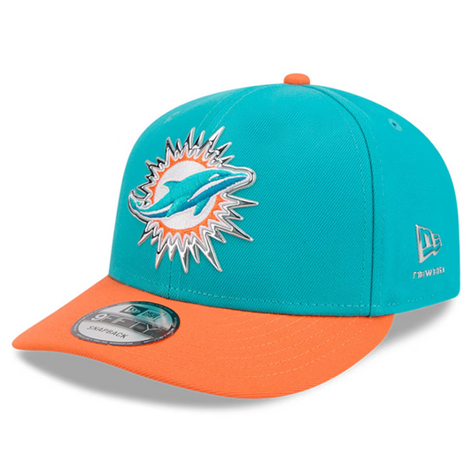 MIAMI DOLPHINS YOUTH 2026 NFL DRAFT 9FIFTY SNAPBACK HAT - AQUA/ORANGE