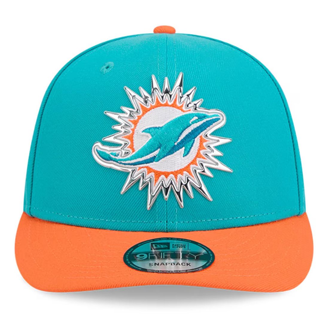MIAMI DOLPHINS YOUTH 2026 NFL DRAFT 9FIFTY SNAPBACK HAT - AQUA/ORANGE